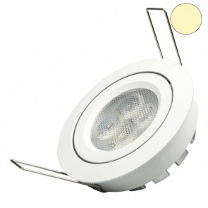 LED Einbaustrahler, 8W, 72°, weiß, rund, warmweiß, dimmbar-35049