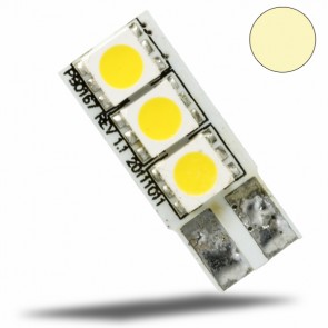 LED T10 Leuchtmittel, 10-18V/DC, 3SMD, 0,6 Watt, warmweiss-32723