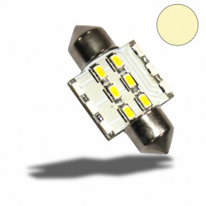 LED Soffitte 31mm 10-30V/DC, 6+6SMD, 0,7Watt, warmweiß-32528
