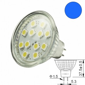 LED Leuchtmittel MR 16 Blau-31049