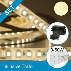 SET LED Silikon Flexband warmweiss + 50W Trafo + Controller-39289
