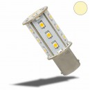 LED BA15D Leuchtmittel, 10-30V/DC, 18SMD, 2,4 Watt, warmweiss