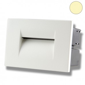 LED Wandeinbauleuchte für den Innen-/Außenbereich in Weiß, 3W, warmweiß-35636