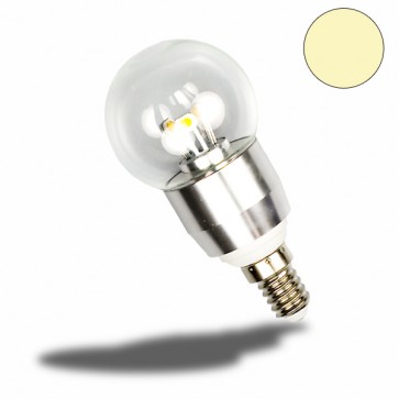 E14 LED Birne, 3 Watt, klar, warmweiss, dimmbar-32635