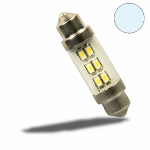 LED Soffitte 37mm mit Glas, 10-30V/DC, 6SMD, 0,9Watt, Kaltweiß-32519