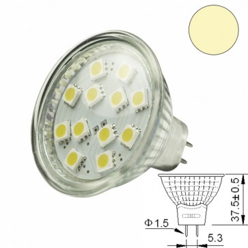 LED-Spotlight Strahler MR16 12SMD 2 Watt, warmweiss-31001