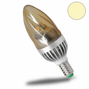 MEGAMAN LED Kerze E14, 5 Watt, gold, gedreht, Warmweiss-34321004