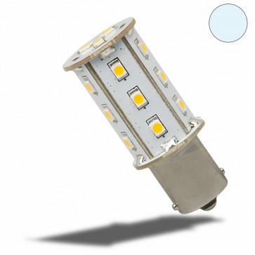 LED BA15S Leuchtmittel, 10-30V/DC, 18SMD, 2,4 Watt, kaltweiss-35152