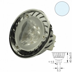 LED Strahler MR16 3x1 Watt, T2, weiss-31069