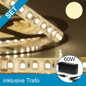 SET LED Silikon-Flexband warmweiss + 60W Trafo-39255