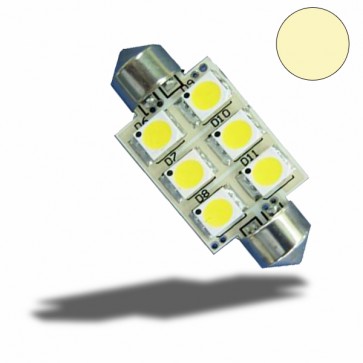 LED Soffitte 42mm, 10-30V/DC, 6SMD, 1Watt, warmweiß-32514
