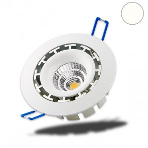 LED Einbaustrahler COB, weiß, 15W, 45°, rund, neutralweiß, dimmbar-35472