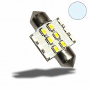 LED Soffitte 31mm 10-30V/DC, 6+6SMD, 0,7Watt, Kaltweiß
