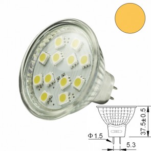 LED Leuchtmittel MR 16 Gelb-31051