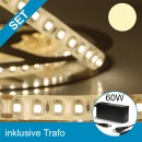 SET LED Silikon-Flexband warmweiss + 60W Trafo