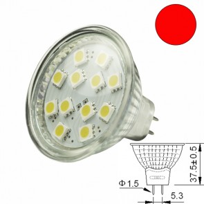 LED Leuchtmittel MR 16 Rot-31052