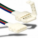 Flexband Clip-Kabelverbinder 4-polig Kunststoff weiss für Breite 10mm