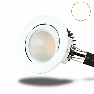 LED Einbaustrahler COB 68, weiß, 8W, rund, neutralweiß-35012