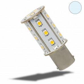 LED BA15d Leuchtmittel, 10-30V/DC, 18SMD, 2,4 Watt, kaltweiss-35151