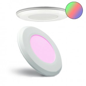 LED Einbauleuchte RGB Panel Flach, rund, weiß, 4 Watt, RGB-35288